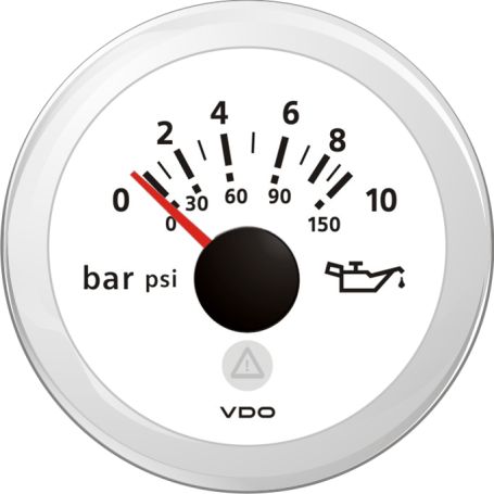 Manomètre pression huile 0-10 bar 0-150 psi - 10-184 Ohm - Viewline