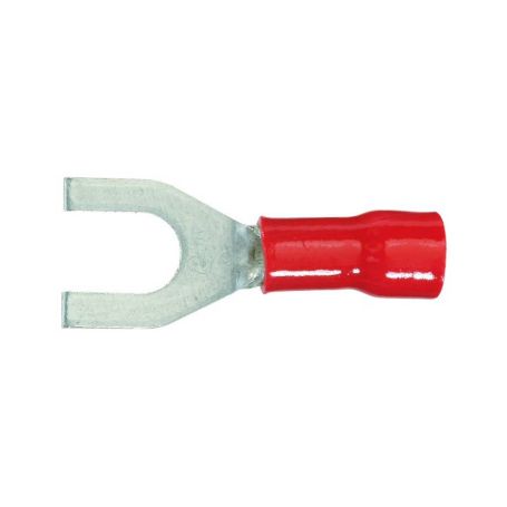 Cosse fourche Ø 0.5 - 1.5 mm² - Ø6 mm - rouge