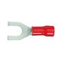 Cosse fourche Ø 0.5 - 1.5 mm² - Ø6 mm - rouge